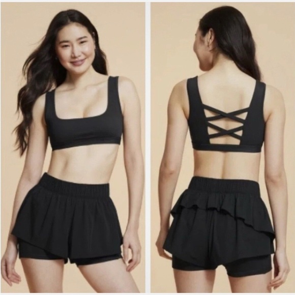 Blogilates Women’s Criss Cross Sports Bra Black Size XS NWT - Picture 1 of 7